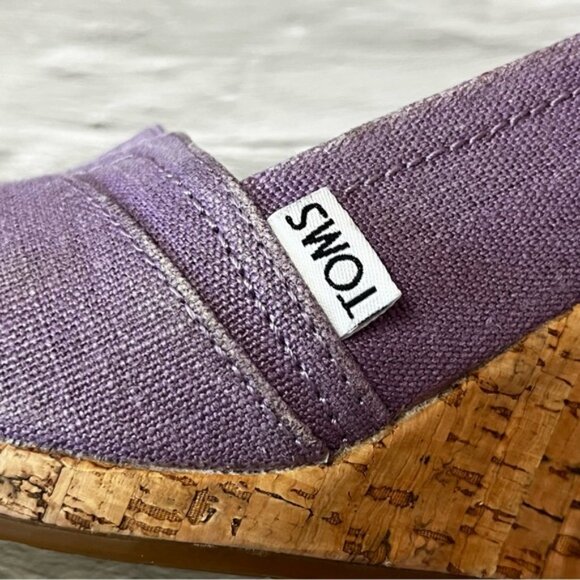Toms Lavender Orchid Peep Toe Wedge Heel Sandals - Picture 11 of 14